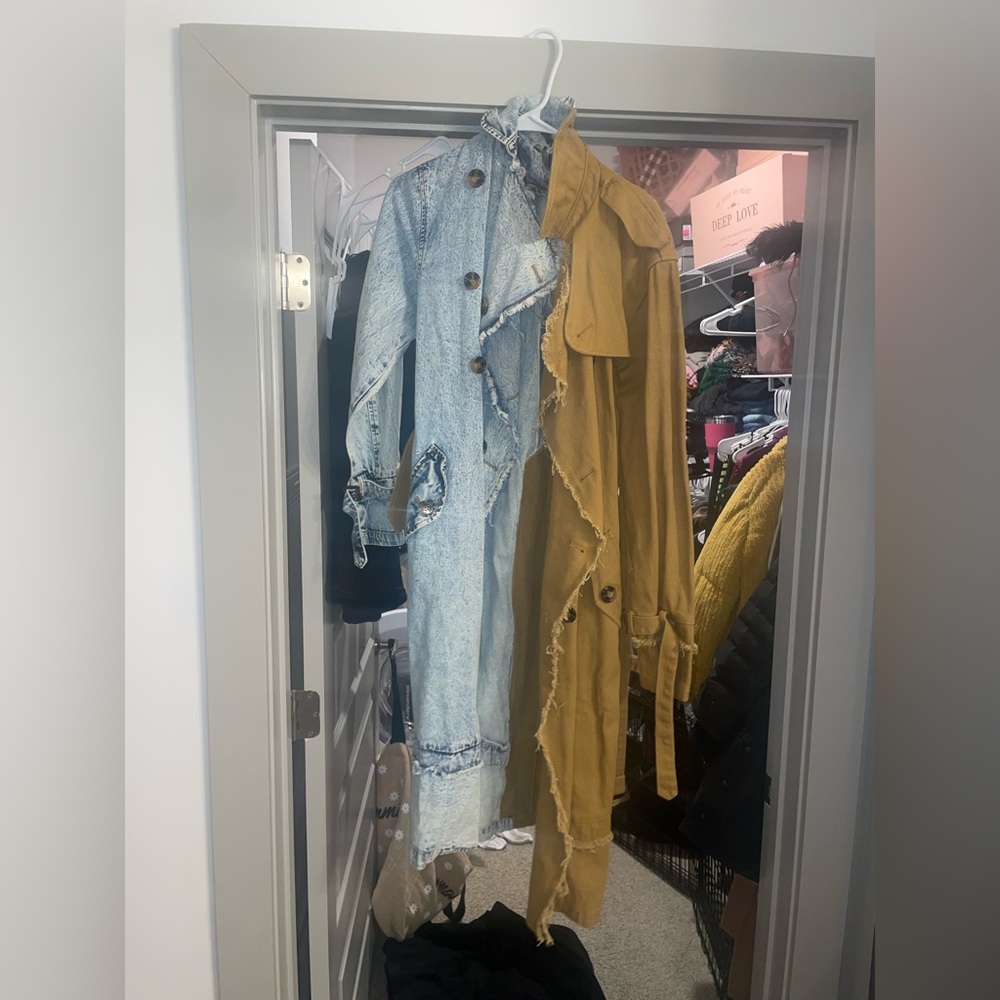 Denim and Mustard Trench Coat. Never Worn, Still with tags. - Picture 6 of 7